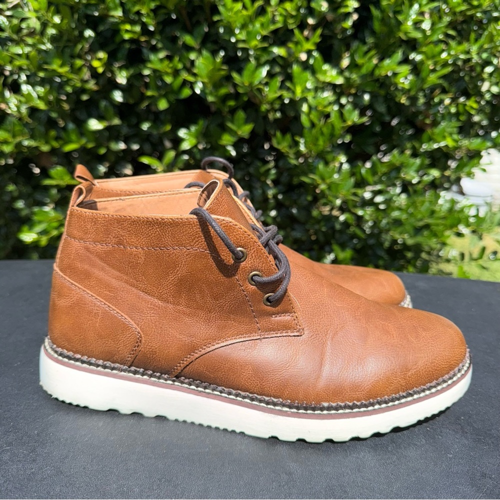 Madden Men's Brown Leather Ankle Boots Size 9